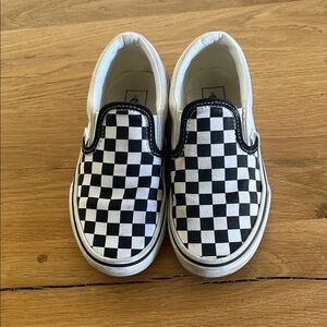 Vans Kids Black and White Checkered Sneakers